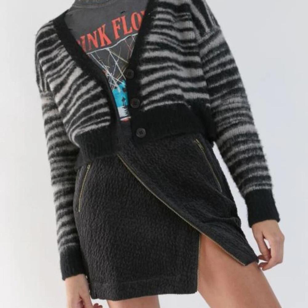 Urban Outfitters OU Joan Asymmetrical Corduroy Mini Skirt NWT